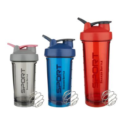 China Sustainable Custom 800ml Sports Bottle Plastic Protein Fitness Water Bottle Gym Shaker for sale