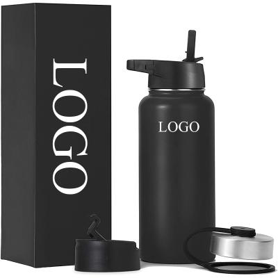 China Free Sample Viable Custom Logo 18/8 Double Wall Vacuum Stainless Steel Insulated Water Bottle For Sports for sale