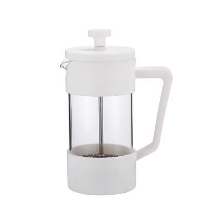 China Sustainable Popular Amazon Clear 600ml Coffee Maker Insulated Glass French Press For Hotel for sale