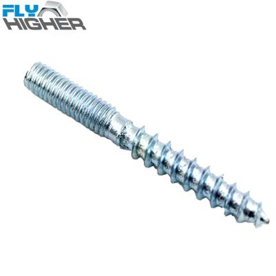 China Steel Double Head Threaded Screws Wood Furniture Bolts for sale