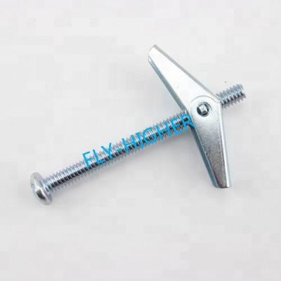 China Spring 1/4X3 Metal Gravity Anchor Bolt Toggle Ties Steel Butterfly Toggle Anchors 20pcs/box for sale