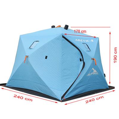 China Winter cotton-added and thickened winter fishing tent, outdoor ice fishing tent, heat insulation and cold-proof tent for sale