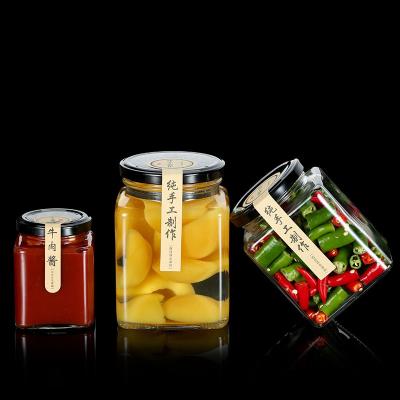 China Viable Wholesale Canning Jars Canning Pot Hot Sauce Bottles Glass Bottles For Sauces for sale