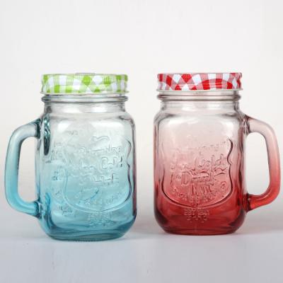 China Sustainable Glass Mason Bottles 350ml Mason Cans Glass Containers for sale