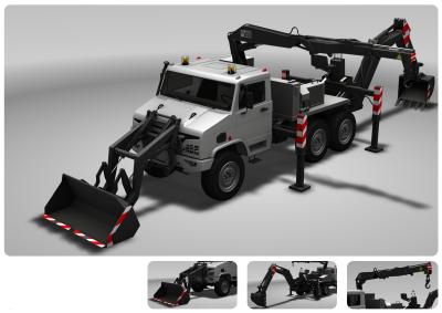 China Emergency  Excavator Machine / Excavator Vehicle Remove The Barricade With Telescopic Boom for sale