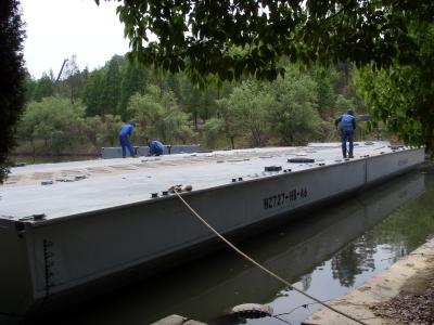 China Perfuração do transporte da ponte de pontão da flutuação da plataforma e condução de pilha à venda