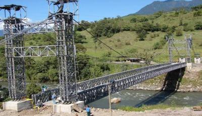 China De dubbele Hangbrug van Steegvestingmuur Compact met Draagbaar Staal Te koop