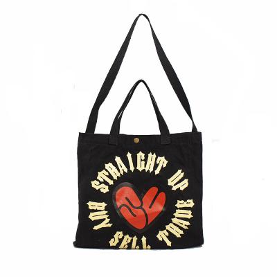 China Custom Cotton Canvas Promotion Women's Natural Durable Cotton Canvas Shopping Tote Bag For Boutique Shoulder Bags for sale