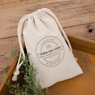 China Eco Friendly Custom Handled Logo Printed Gift Cloth Canvas Cotton Double Twine Shoe Dust Drawstring Pouch Bag Colorful for sale