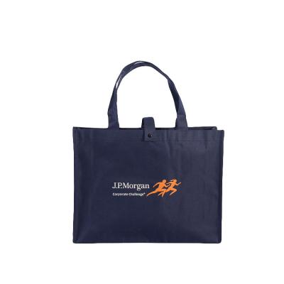 China Non Woven Handled Bags Custom Logo Printed Handled Zipper Shopping Bag For Reusable Promotion for sale