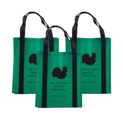 China Custom Printing Handled Nonwoven Eco Friendly Shopping Bag With Handle Foldable Tote Bag For Promotional Gift Packaging for sale