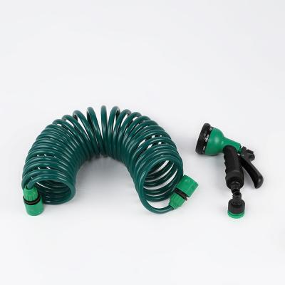 China Adjustable Good Extend Spring 7.5m EVA Coil Retracteble Hose For Garden Watering for sale