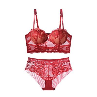 China Sexy pump ladies lace up lingerie transparent french breathable set collection designer bra and sexy panty set for sale