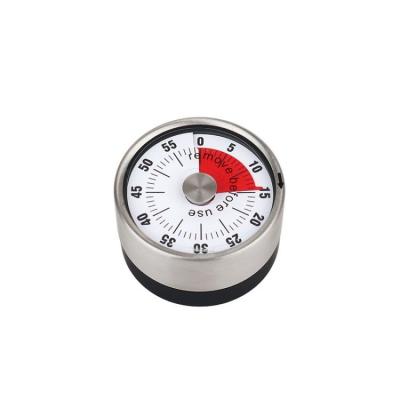 China 60 Min Round Red Metal Timer Transient Count Down Counter Retro Alarm Kitchen Tool With Magnet Knob Dial Kitchen Timer for sale