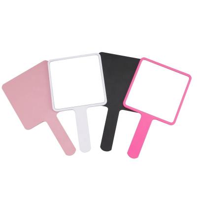 China Traditional Free Samples Makeup Wholesale Small MOQ Customized Single Side Square Hand Mirror Hand Held Mirror for sale