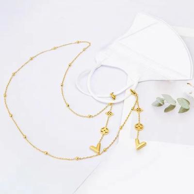 China TRENDY Stainless Steel Jewelry Fashion Jewelry Accessories Women Body Chain Glasses Chains Pendants For Necklace for sale