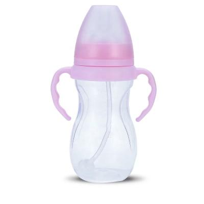 China BPA Free Customized Wide Neck PP Bottles With Straw For Feeding Bottle Baby Supplies for sale