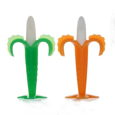 China Toy Guangzhou Funny Silicone Baby Teether Training Toothbrush Soft Teeth Play for sale