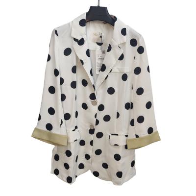 China High-grade Acetate Top Customer Polka Dot Waterproof Women's Draping Non-ironing Suit for sale