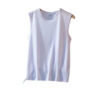 China Fashion wholesale custom made casual solid cotton anti-pilling unisex sleeveless t-shirt for sale