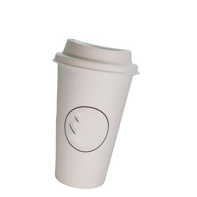 China Biodegradable Printed Disposable Paper Coffee Cup With Lids 90 Mm For 12 Ounce Hot Drink Cup for sale