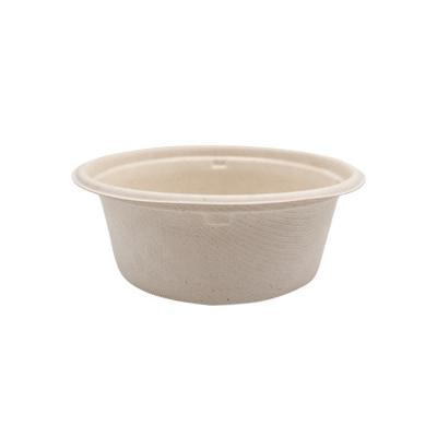 China Biodegradable biodegradable disposable take out salad bowl 12oz with PET lid, compostable sugarcane bagasse for sale