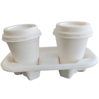 China Biodegradable Wholesale Disposal Eco Friendly Cup Holder Tray For Car for sale