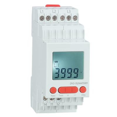 China DV2-3SM415 Sealed Relays LCD Display Relays Three Phase Loss Phase Reversal Phase Asymmetry Voltage Protecter 415V for sale