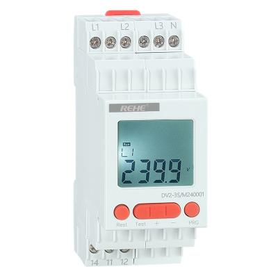 China DV2-3SM240 LCD Phase Loss Phase Reversal Phase Asymmetry Sealed Voltage Protecter With Neutral for sale