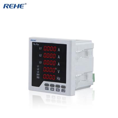 China ABS Plastic 5 Rows Display Cheap NEW Three Phase Volt Amp Digital Hertz Panel Meter for sale