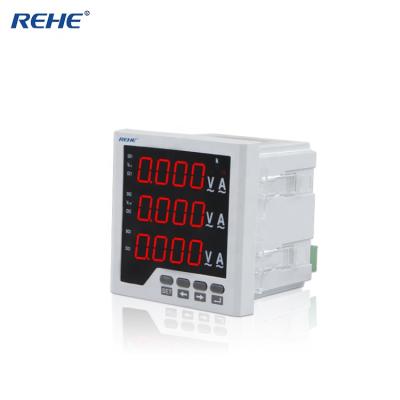 China ABS Plastic Three Phase Multi Volt Ampere Panel Meter Support RS485 11kv Digital Electricity Meter for sale