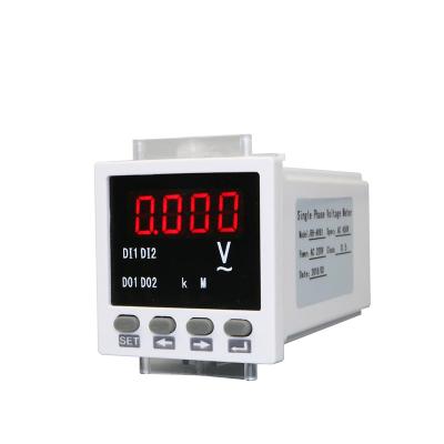 China RS485 Hd 96*96mm AC/DC Simple Electric Display Operation Table Power LCD Display Single Phase Voltage Meter for sale