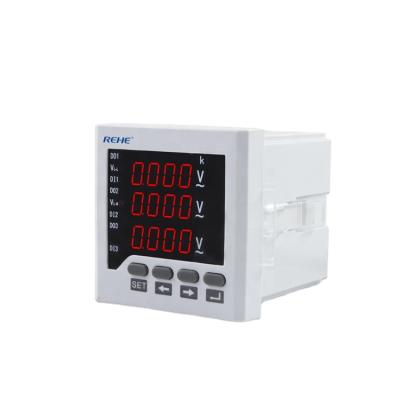 China Measurement Volt 72*72 LED/LCD Display Three Phase AC 0-500V Digital Panel Volt Meter for sale