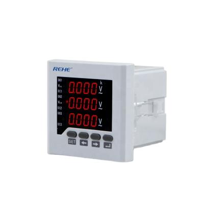 China Three Phase Measurement Volt Digital Panel Volt Meter AC 0-500V With LED Display for sale