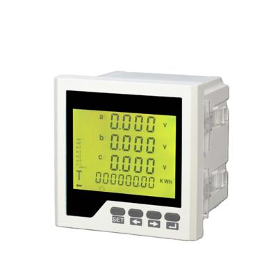 China Ammeter Voltmeter Gauge 80*80 LCD Display AC 0-600V Digital Voltmeter Three Phase Voltage Meter for sale