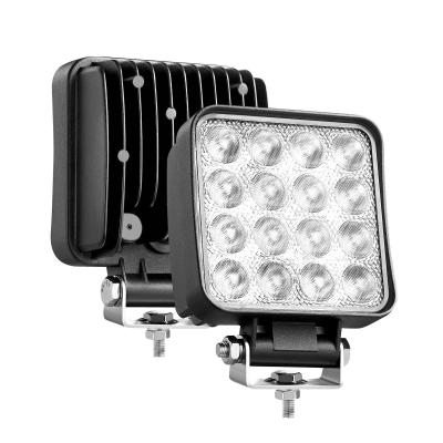 China E-Mark Approved 12V 24 Volt 48w Best Offroad LED Work Light Square With Breather For Car Off Road Truck Led Working Light HK-WL-G for sale