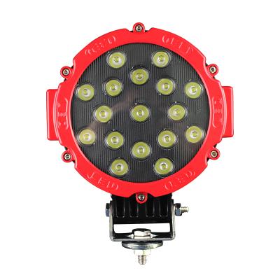 China 7 Inch 51w LED Power Indicator Light Work Drive Light For - Yellow Black Red - Super Bright Offroad - Factory Supply HK-HP01 for sale