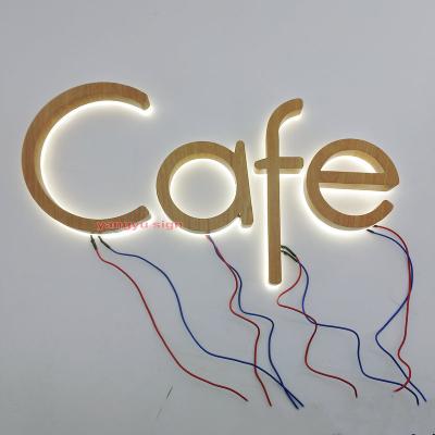 China Custom Buildings Logo 3D Luminous LED Backlit Stainless Steel Sign Shop Advertising for sale