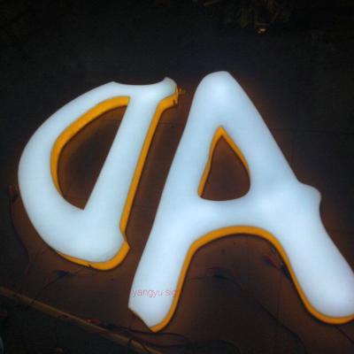 China Buildings Customized Outdoor Acrylic 3D Logo Led Store Name Board Signage for sale