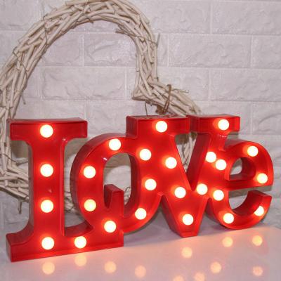 China Wedding Custom LED Metal Marquee Letters Vintage Light Bulb Letter Sign Love Wedding Letter Signs For Wedding Decorations for sale