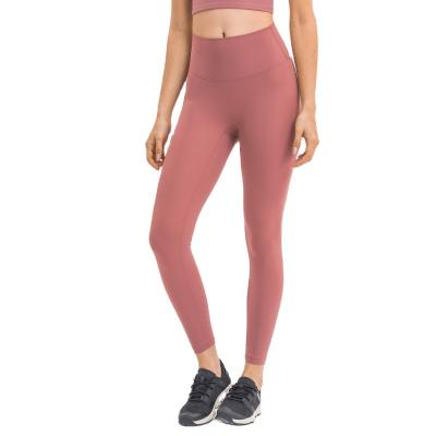 China Breathable Workout Running Sport Use Seamless High Waisted Women Yoga Leggings Set Two Piece No Front Seam for sale