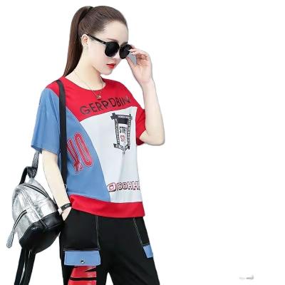 China Wholesale Front Design OEM Breathable And Contrast Black Hot Sale Summer New Customized Womens Oversized T-Shirts for sale