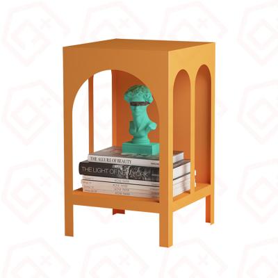 China Simple Lifestyle Furniture Bed Side Table Iron Design Decorative Bedside Table for sale