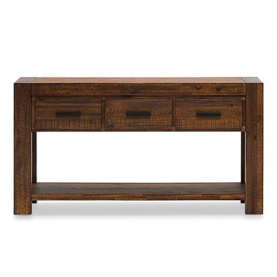 China Vintage Convertible Country Wood Console Table With Modern 3 Drawer Console Table for sale