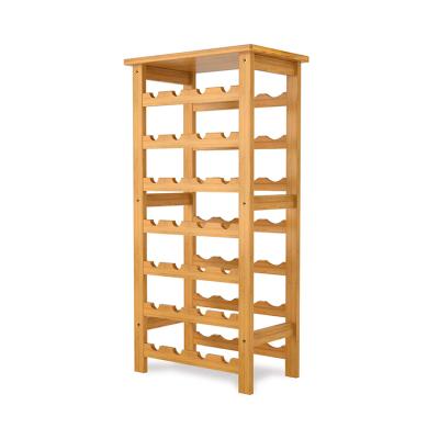 China Eco-Friendly Free Standing Tier Wine Rack Wine Shelves 7 Rack Storage Wooden Shelf for sale