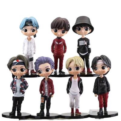 China 15CM Kpop One Piece Kawaii Cartoon Toy 3D Cute Idol Group Bangtan Boys Model Figurines Action Figures for sale