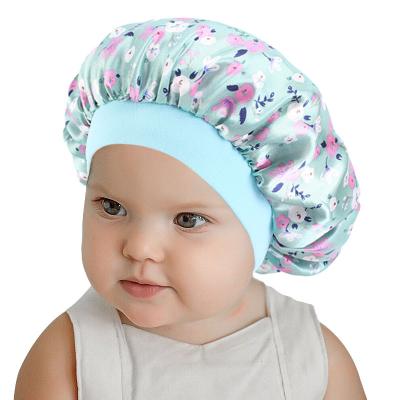 China Hot Selling Wholesale Amazon Image Fashion Cute Single Layer Children Satin Sleep Hoods Baby Girl Hoods For Party for sale