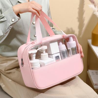 China Durable Small Size Travel Transparent Bags Waterproof Women Men Toiletries Kit PVC Zipper Cosmetic Bag for sale