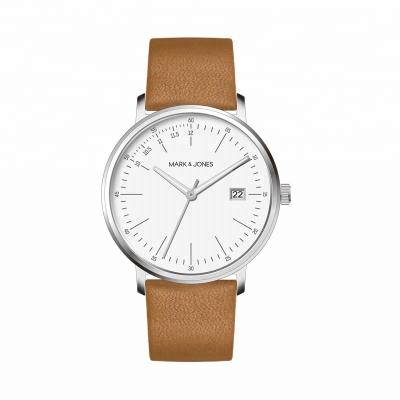 China HS-1009 Logo Customization Minimalist Genuine Leather Chronograph Quartz Male Wristwatches for sale