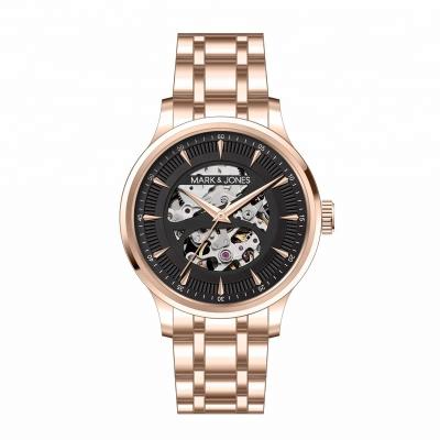 China HS-3028 Chronograph Best Sell Fashionable Custom Logo Men Skeleton Automatic Stainless Steel Watches for sale